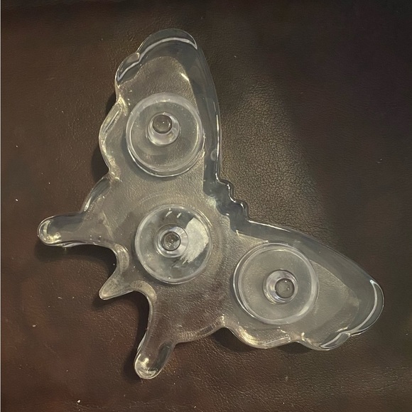 Glass butterfly candle holder - Picture 4 of 7